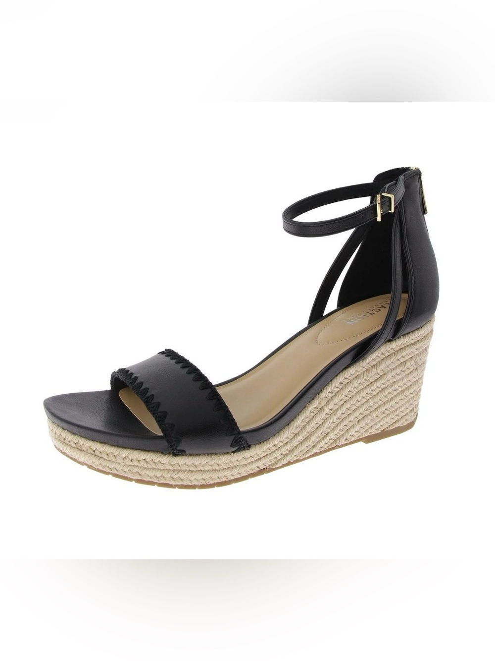 Kenneth Cole Reaction Colton Black Espadrille Wedges | Sz. 8 (NWB)